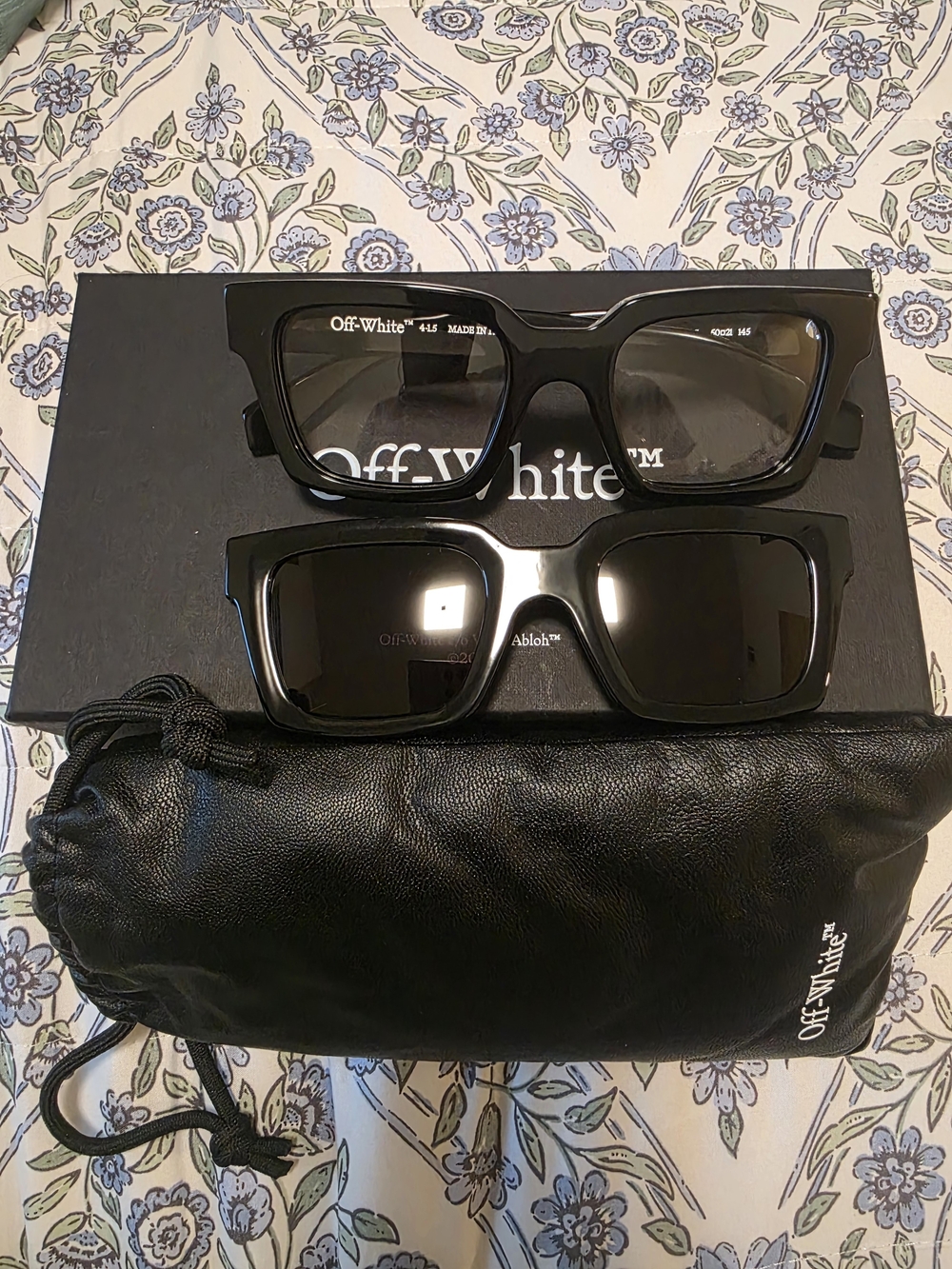 Off-White Men's Black Interchangeable Lens Sunglasses